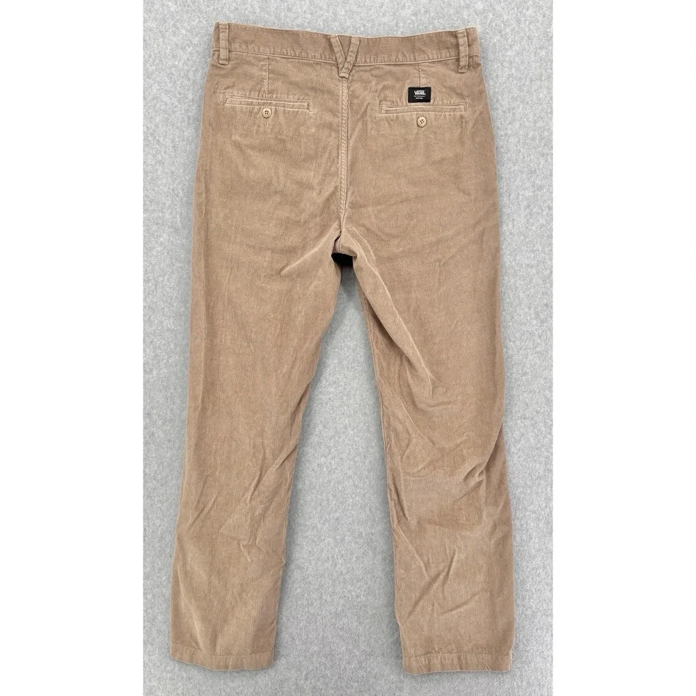 Vans Authentic Chino Relaxed Pants Mens 32 Tan Brown Corduroy Skate 100% Cotton